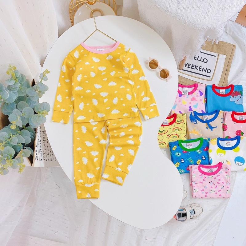 (BẢNG MÀU 1) (1-5 tuổi) Bộ dài tay bozip vải cotton xuất Hàn thu đông cho bé trai/bé gái từ 10-22kg