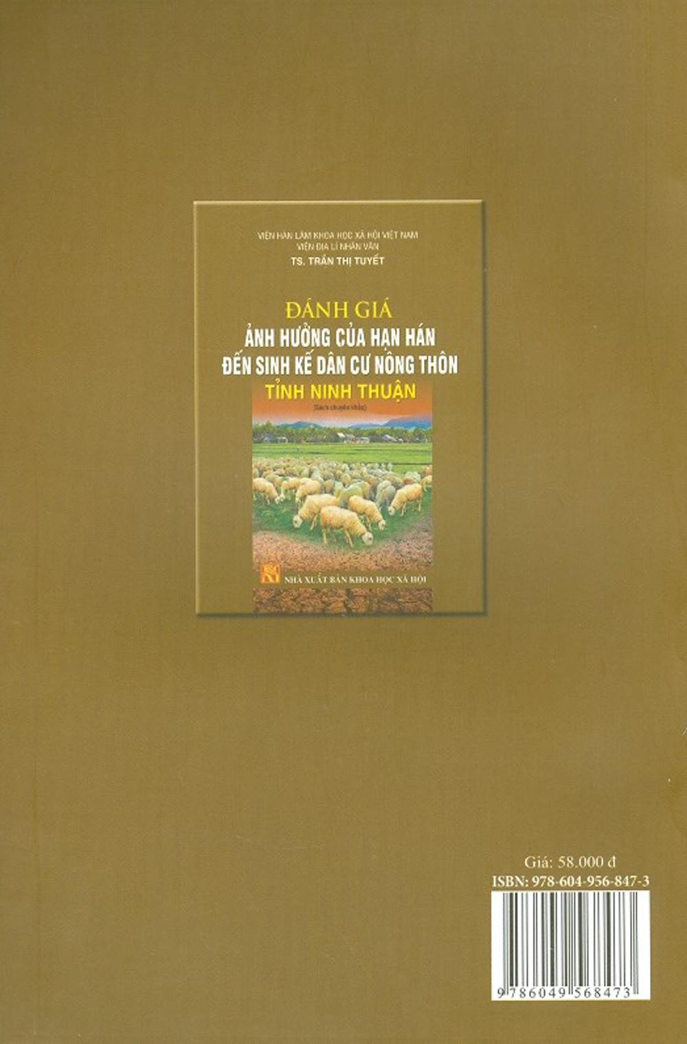 Đánh Giá Ảnh Hưởng Của Hạn Hán Đến Sinh Kế Dân Cư Nông Thôn Tỉnh Ninh Thuận (Sách Chuyên Khảo)