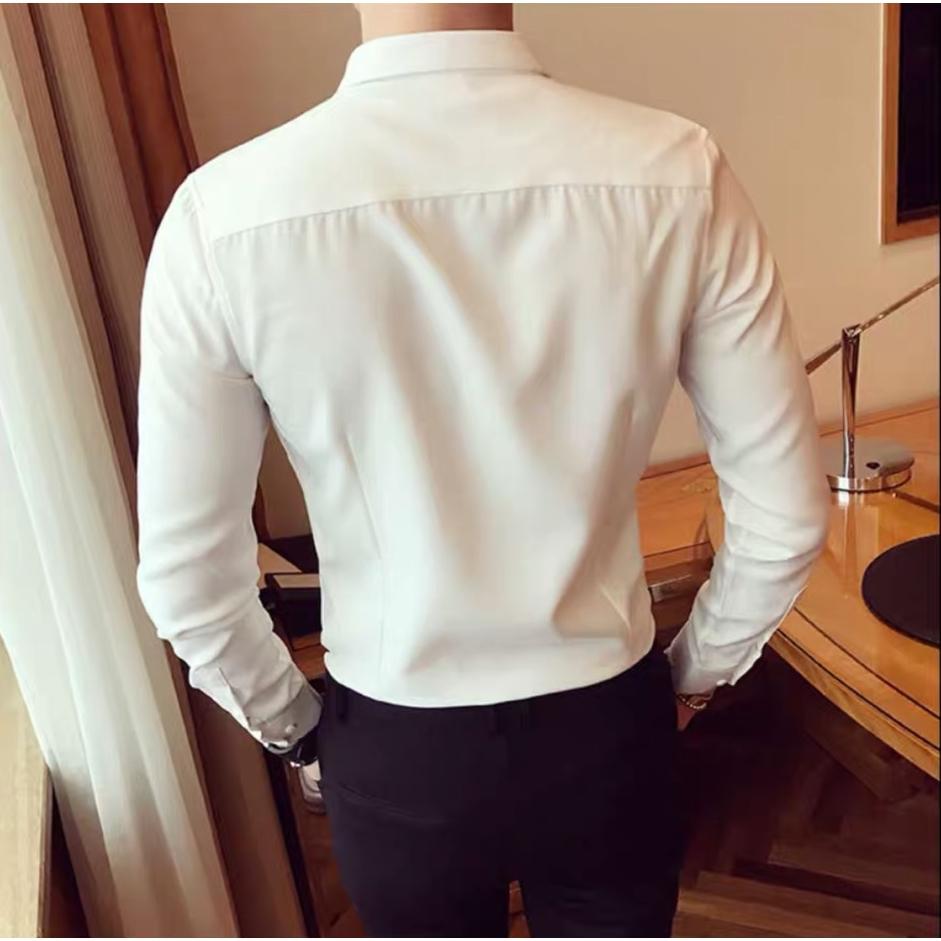 ÁO SƠ MI NAM TRẮNG ĐEN XANH ĐỎ TRƠN HÀNG CAO CẤP