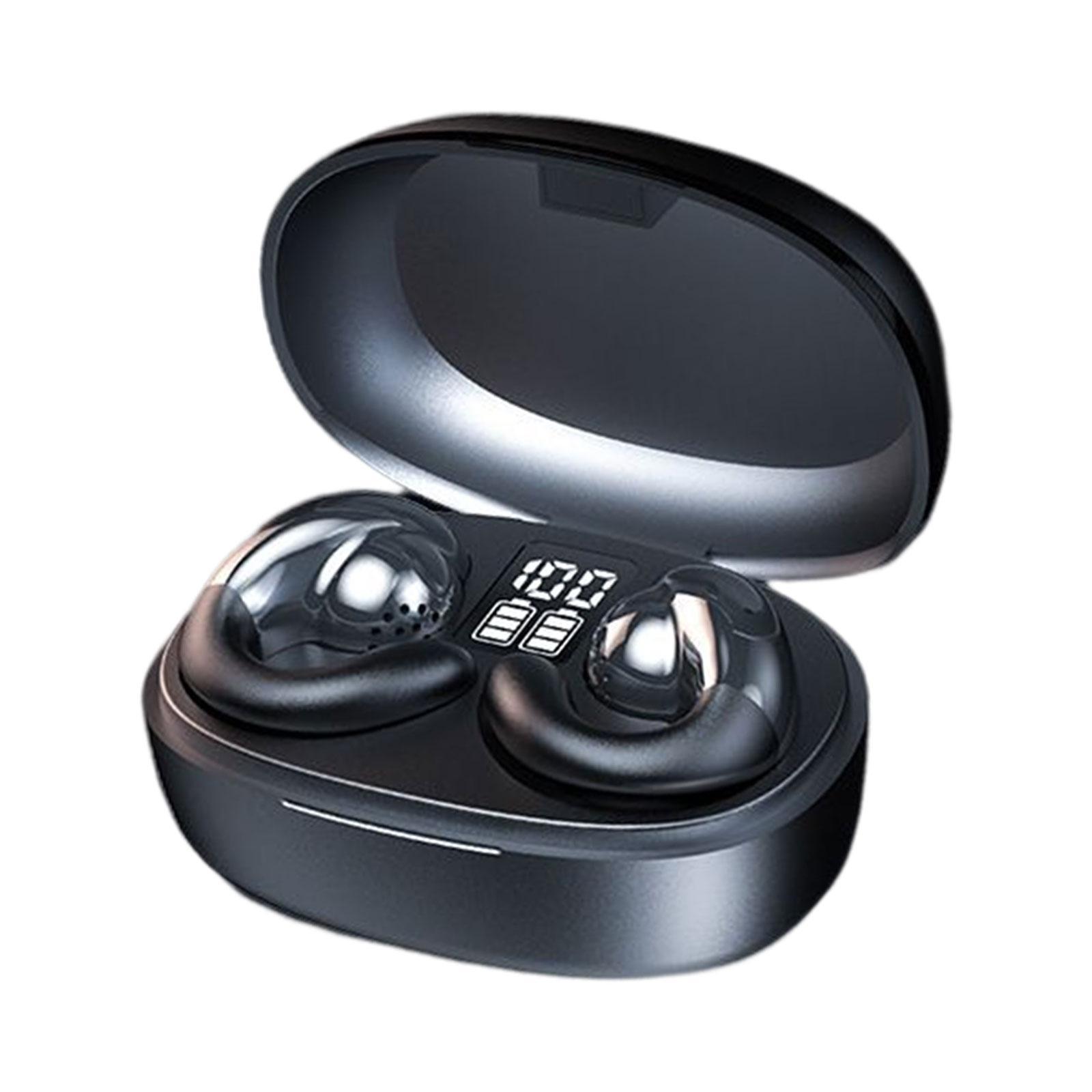 Air Conduction Headphones Ear Clip Earbuds Open Ear headphones Headset IPX5 Waterproof with Charging Case for Driving Cycling Working