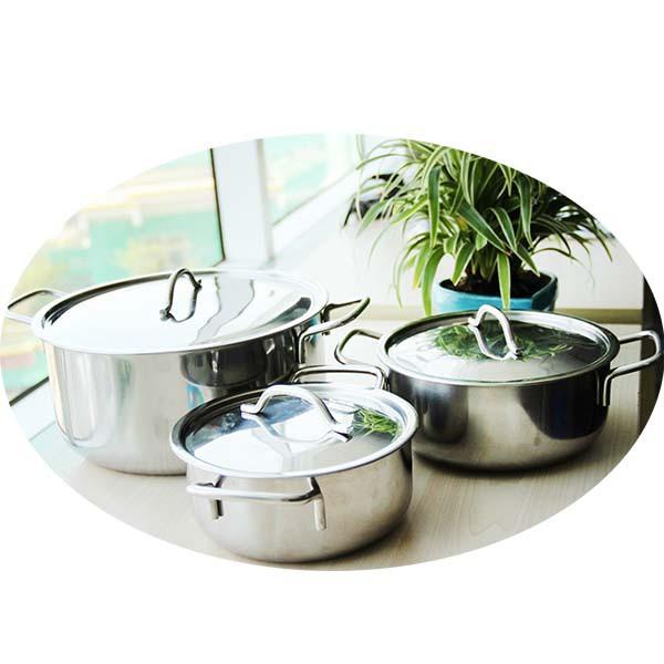 Bộ 3 Nồi Inox 17cm 19cm và 25cm tiện dụng