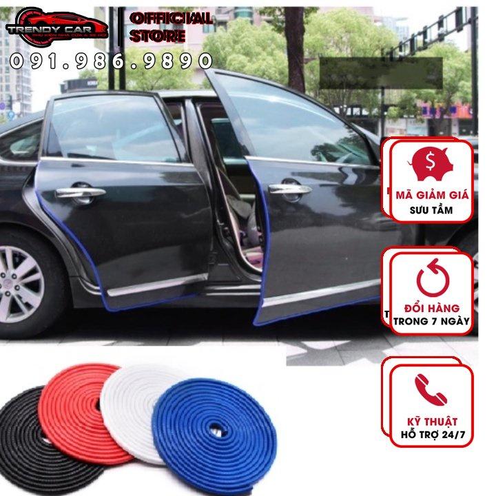 Cuộn nẹp viền cửa ô tô dài 10m nẹp viền cao su chữ U lõi thép dành cho cửa xe ô tô màu đỏ, đen, trắng, xanh