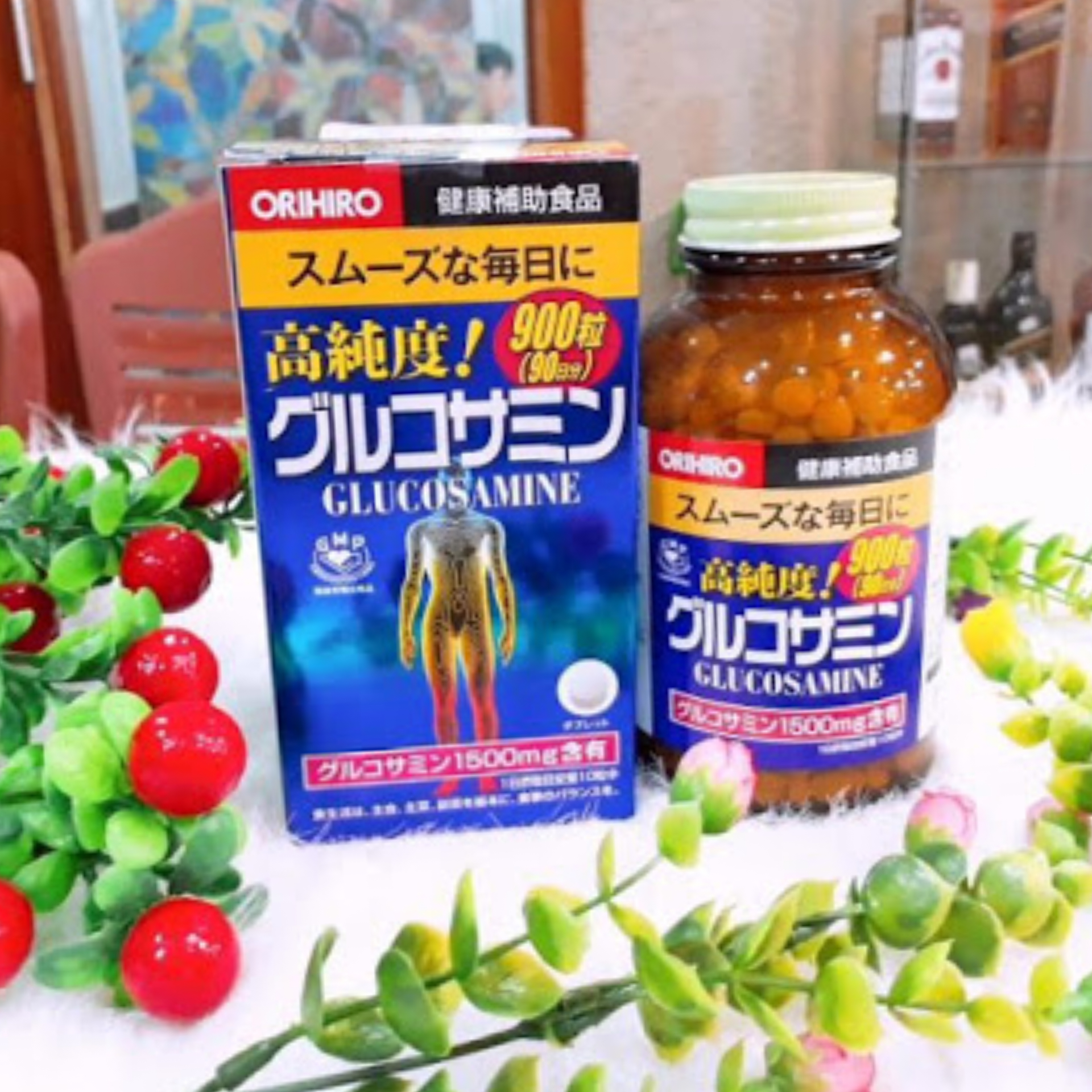 Thực phẩm chức năng Viên uống bổ xương, khớp Glucosamin Orihiro Nhật Bản