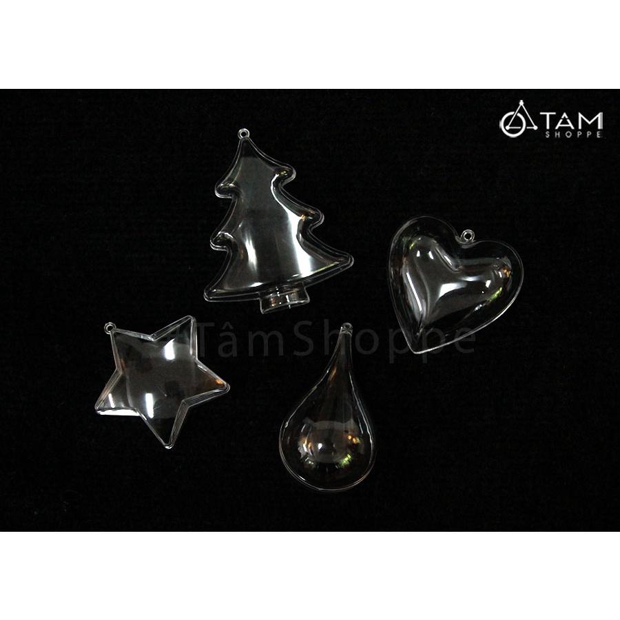 Phụ kiện trong suốt trang trí noel nhiều kiểu dáng X-PKTCT-73
