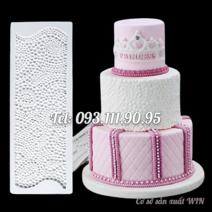 Khuôn silicon làm viền bánh, rau câu, fondant hình chuỗi ngọc - Mã số 1076
