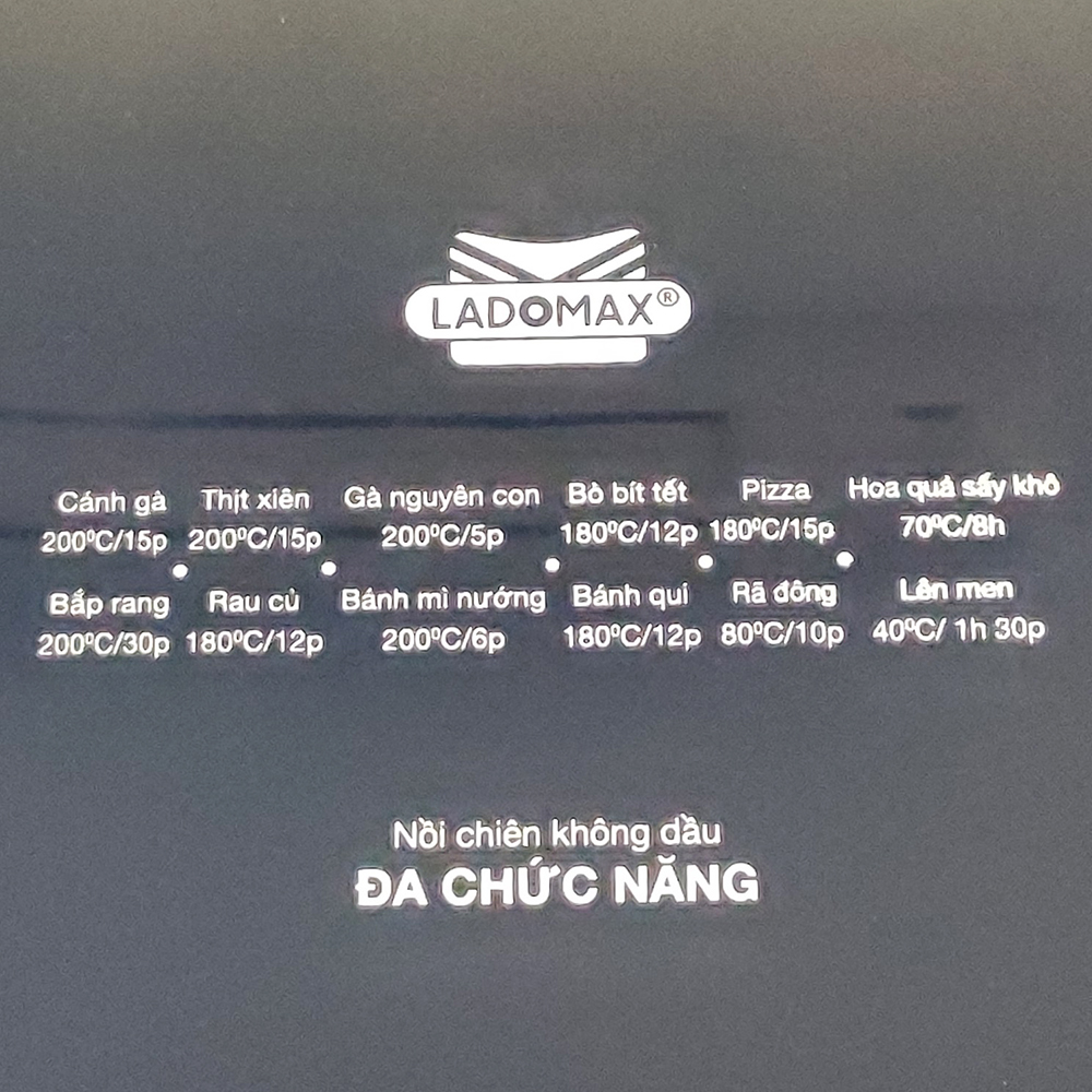 Nồi chiên không dầu 7L Ladomax HA-553 lòng nồi rời chống dính dung tích 4.5L, có khay tách dầu - Hàng chính hãng