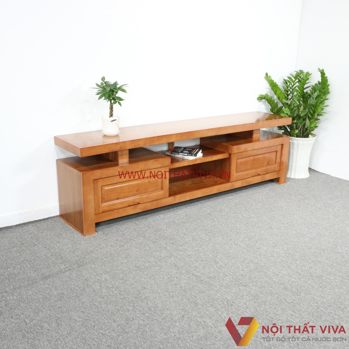 Kệ Tivi Gỗ Xoan Đào Đơn Đẹp Giá Rẻ