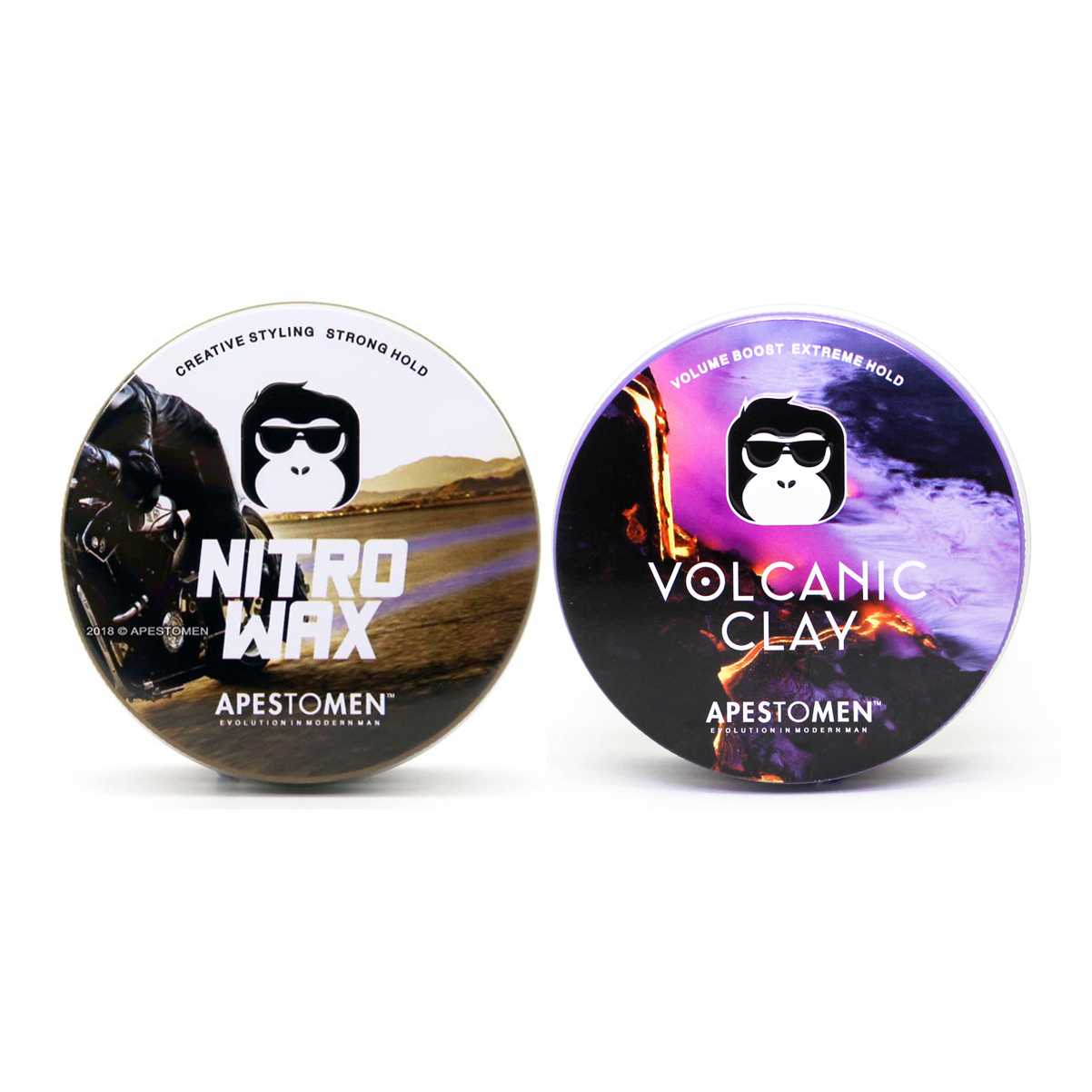 Bộ 2 sáp vuốt tóc Apestomen Volcanic Clay và Nitro Wax