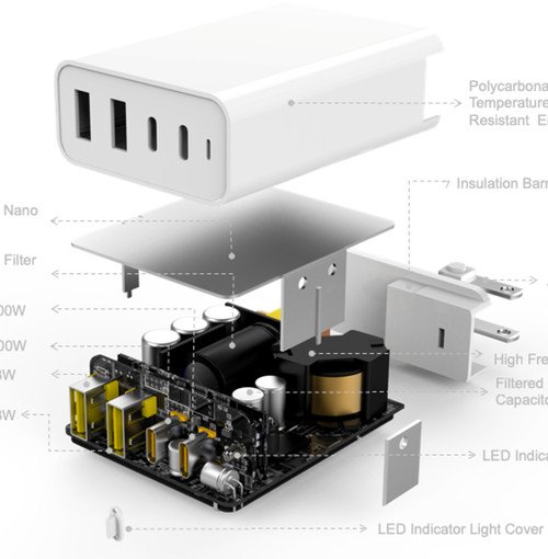 Adapter sạc đa cổng HyperJuice GaN 100W - Hàng Chính Hãng