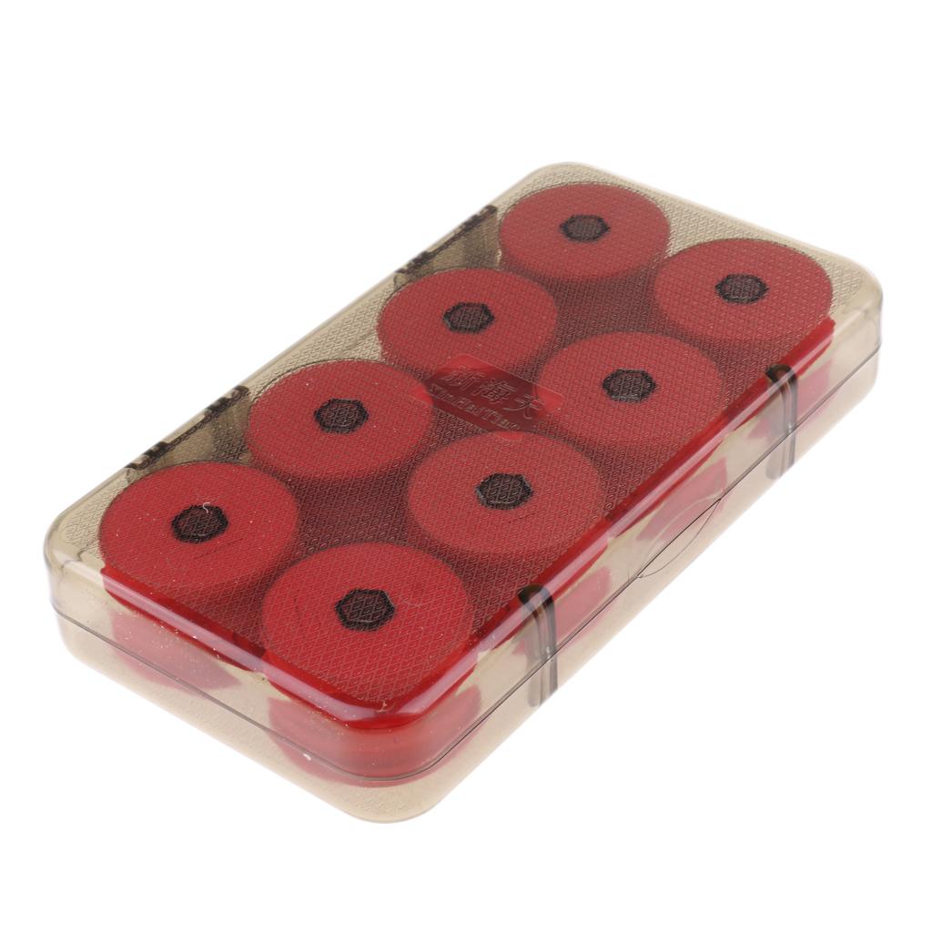 16pcs Foam Fishing Main Line Bobbin Spools Tackle Plastic Storage Box Case