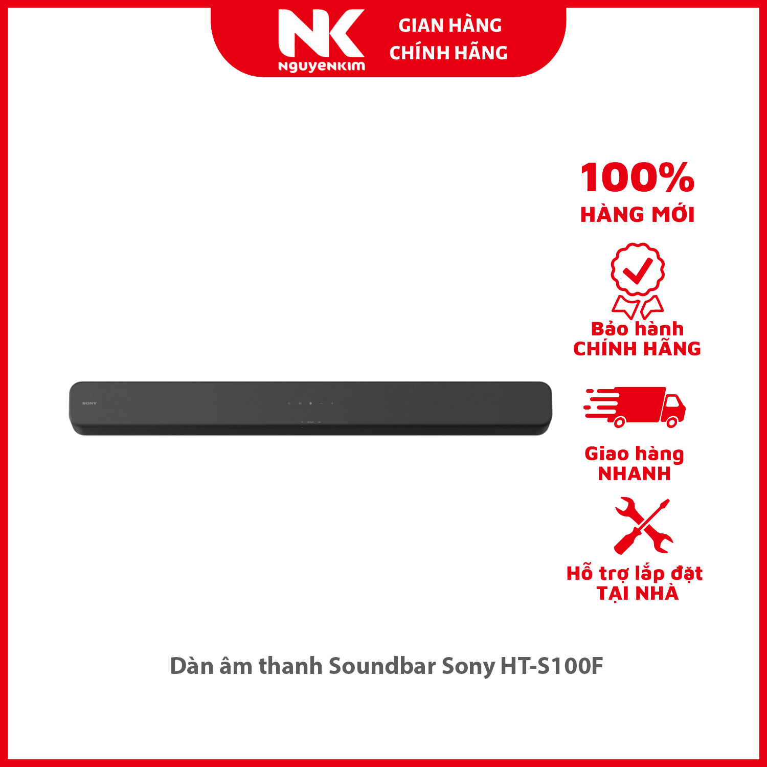 Dàn âm thanh Soundbar Sony HT-S100F - Hàng chính hãng