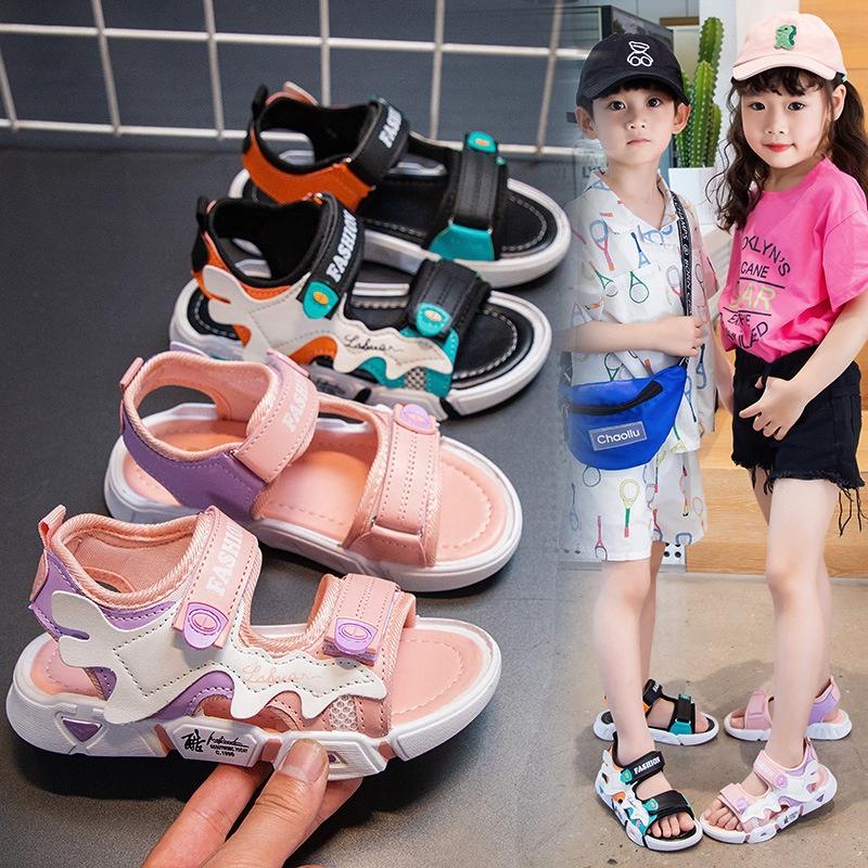 Sandal Bé Trai Sandal Bé Gái Từ 2-13 Tuổi Siêu Nhẹ Đế Êm Chống Trơn Trượt Dáng Thể Thao Phong Cách Hàn Quốc D63