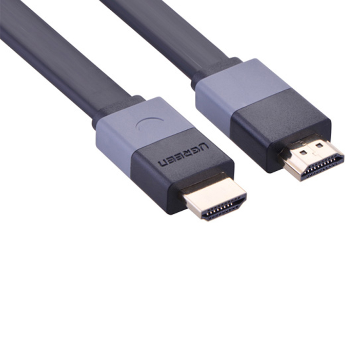 Cáp HDMI To HDMI Dẹt 2M Hỗ Trợ 3D/4K Ugreen (30110) - Hàng Chính Hãng