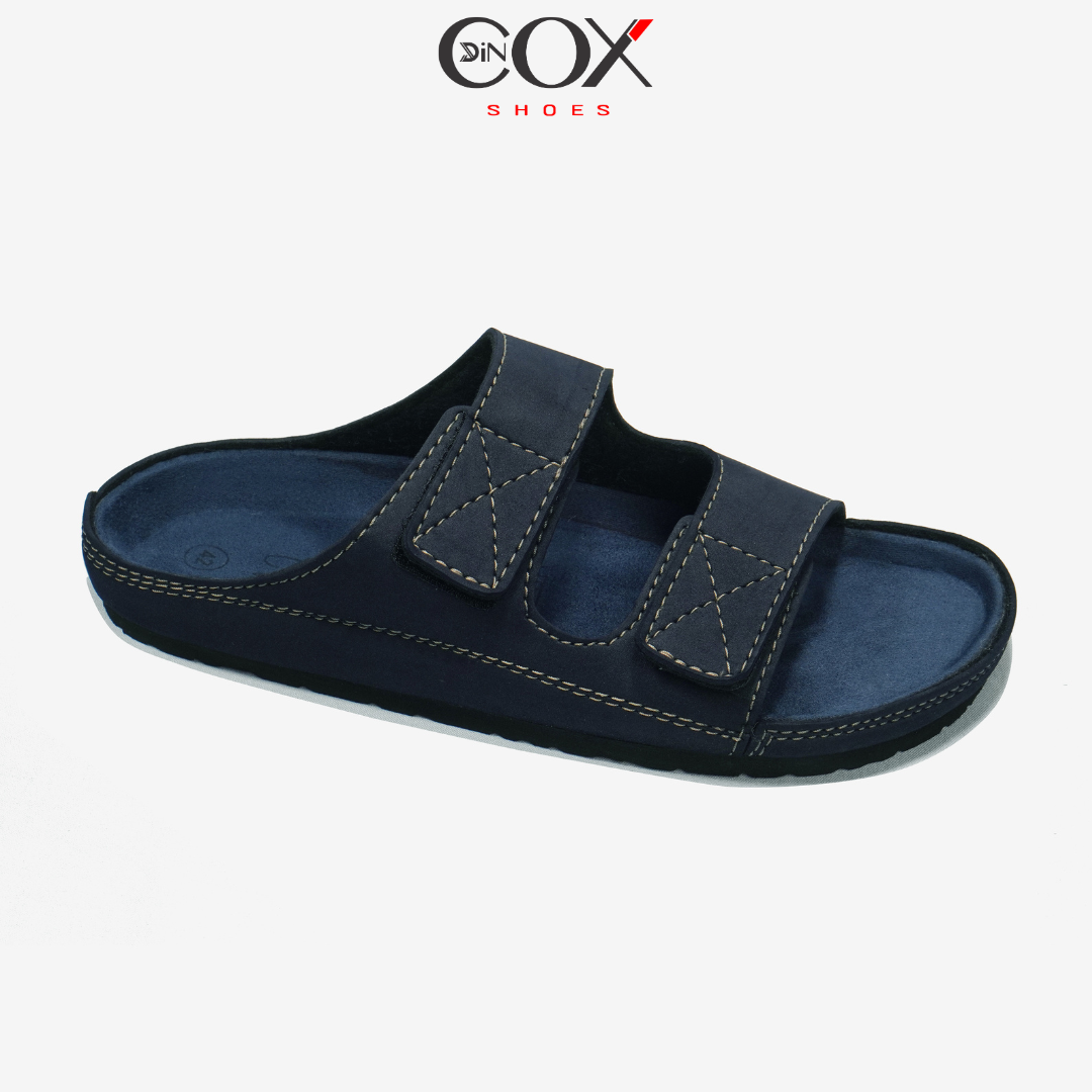 Dép Đế Trấu Nam 2 Quai Dán Navy DC08 Dincox