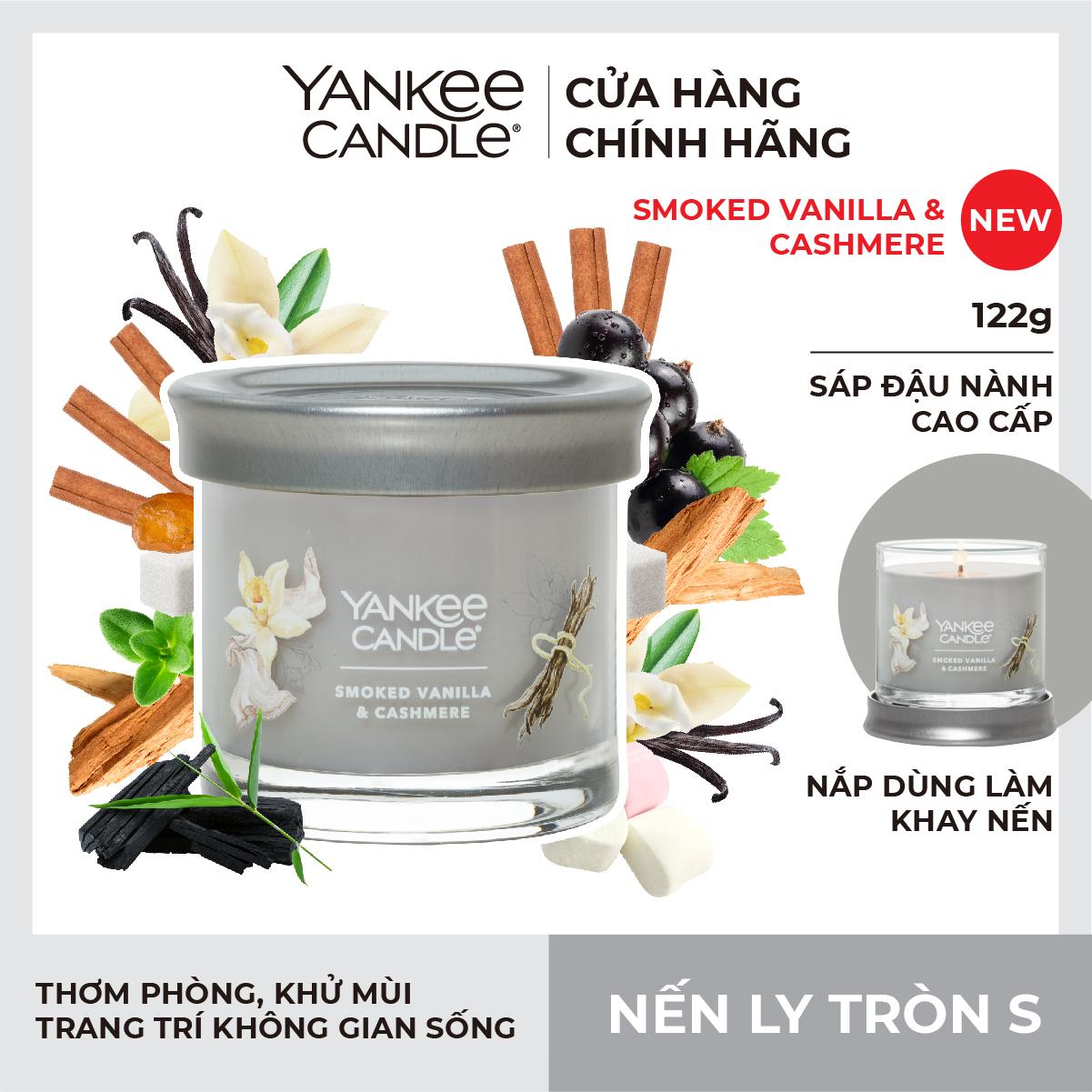 Nến ly tròn sáp đậu nành Yankee Candle size S (122g) - Smoked Vanilla &amp; Cashmere