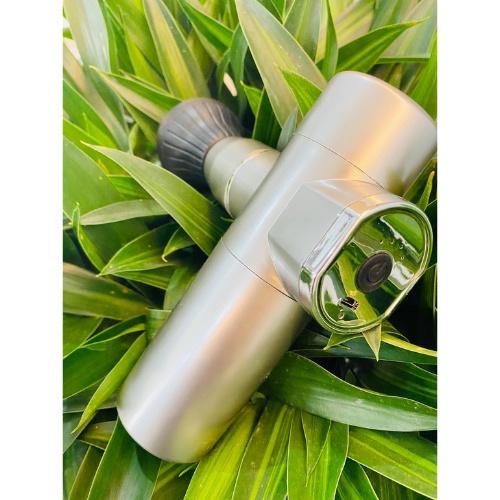 Máy (Súng) Massage cầm tay - súng mát xa trị nhức mỏi vai gáy, giảm căng cơ nhiều cấp độ , pin sạc - MÀU BẠC