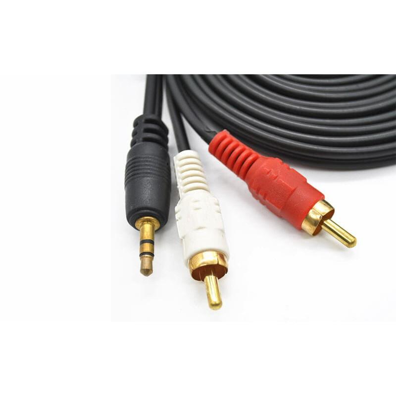 Dây chuyển Audio từ jack 3.5mm (3 ly) đực ra jack AV (bông sen) đực – dài 1.5m