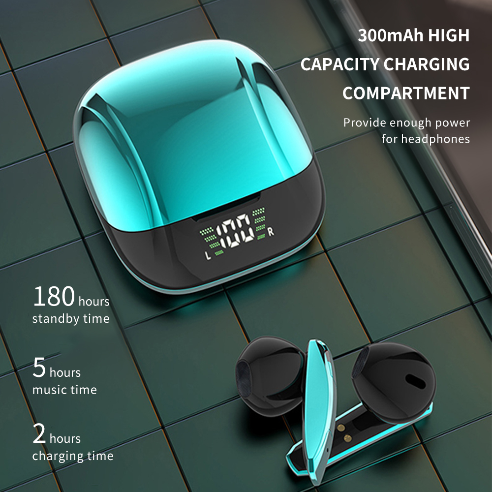 Tai Nghe Nhét Tai Không Dây BT5.0 Có Hộp Sạc Màn Hình LED Kỹ Thuật Số