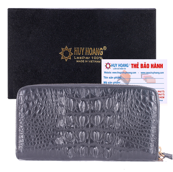 Bóp da cá sấu 1 khóa gai Huy Hoàng nhiều màu HP3237-38-39-40