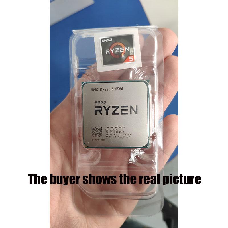 Mới AMD Ryzen 5 4500 R5 4500 3.6 GHz 6 Nhân 12 Luồng 7NM L3 = 8M 100-000000644 Ổ Cắm AM4 Mới Có Quạt