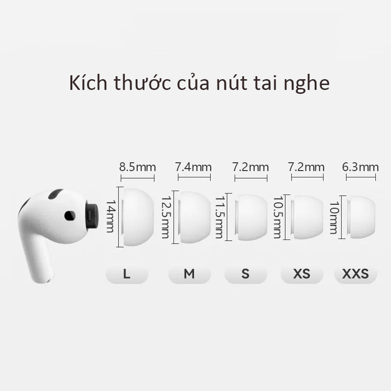 Nút Tai Nghe Thay Thế cho AirPods Pro 3 - Hàng Chính Hãng