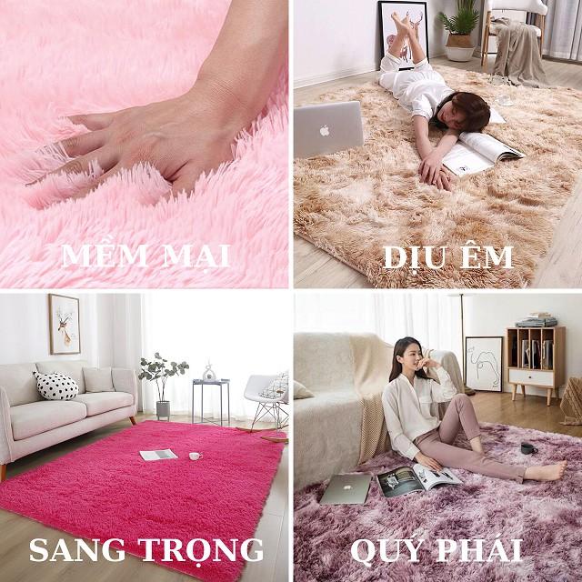 Thảm Lông Trải Sàn 1m2 x 1m6, 1m6 x 2m, 1m6 x 2m3 Sang Trọng cho Phòng Khách, Ngủ, Chụp Hình và Các Sự Kiện...