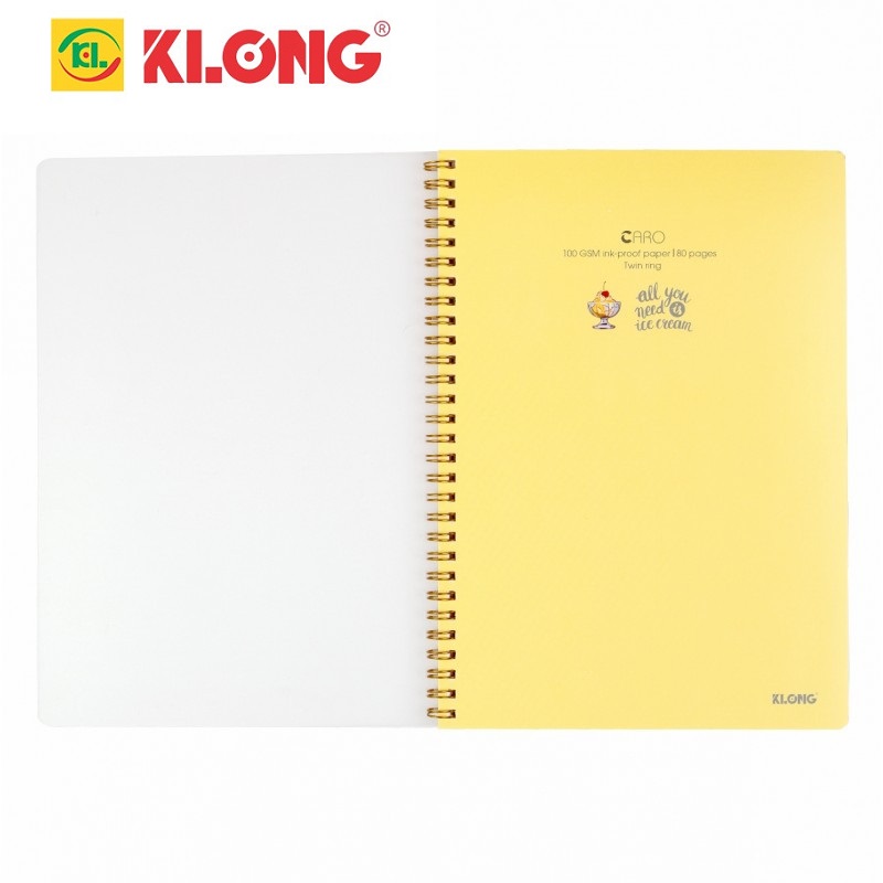 Sổ lò xo kép Caro B5 80 trang bìa nhựa - Klong 574