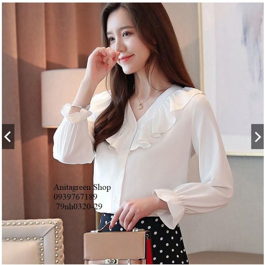 79nh0320-ÁO SƠ MI VOAN BÈO 2 MÀU s-6xl