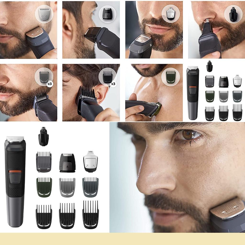 Máy Cắt Tóc, Cạo Râu, Tỉa Ria Mép, Tỉa Râu, Máy Tông Đơ Đa Năng Philips MG5730/15 Series 5000, Lưỡi Tự Mài, Indonesia