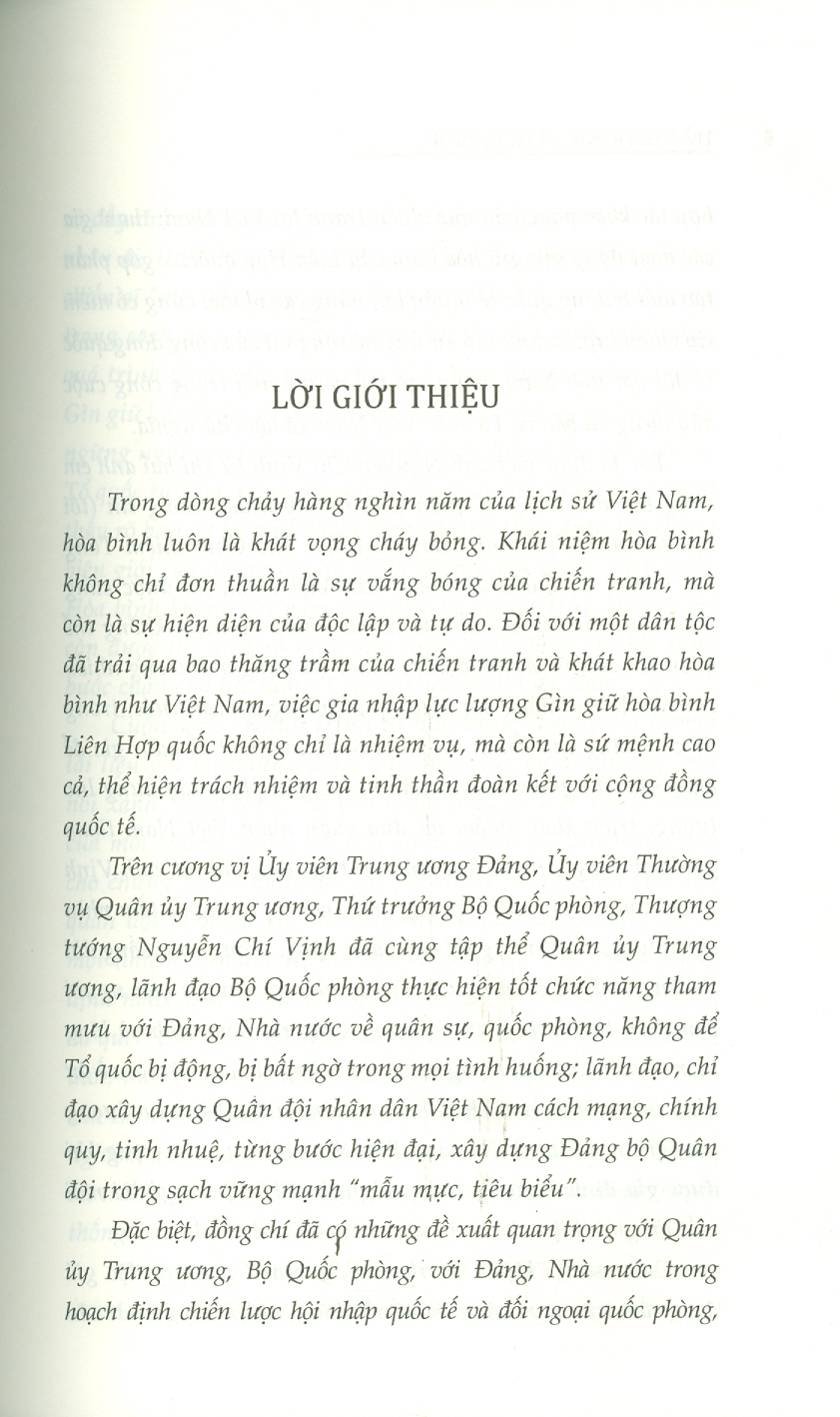 Sách Hành Trình Vì Hòa Bình (Hồi ức) - Nguyễn Chí Vịnh