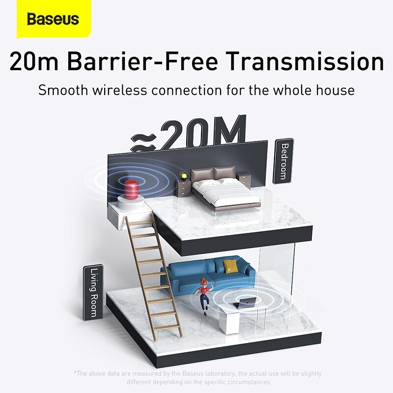 Baseus USB Bluetooth Dongle Adaptador 5.0 Adapter cho máy tính / Laptop Windows ( hàng chính hãng)