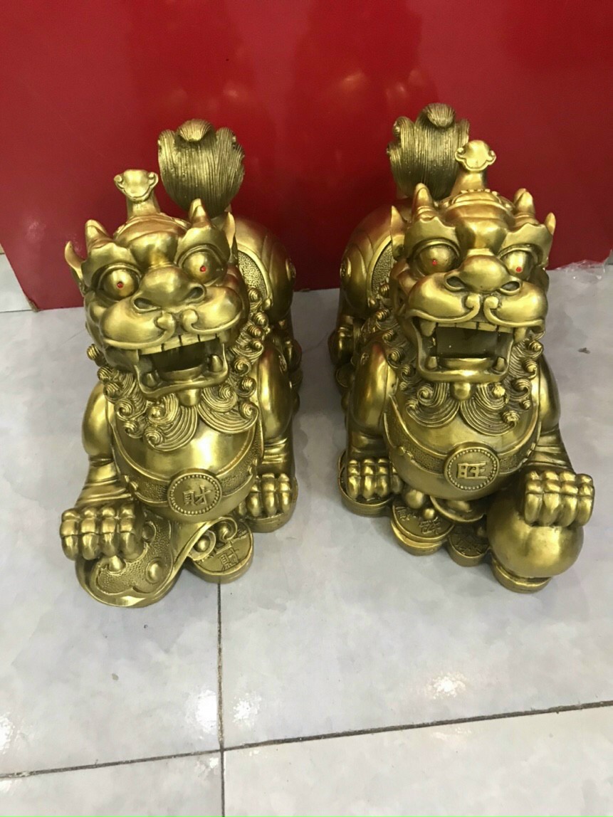 Đôi Tỳ hưu như ý - Tỳ hưu đồng nguyên khối