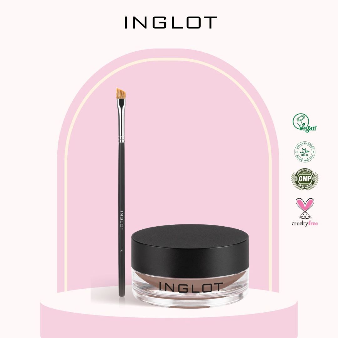 Bộ trang điểm mắt gồm Gel kẻ mày lâu trôi AMC Brow Liner + cọ trang điểm 17TL INGLOT