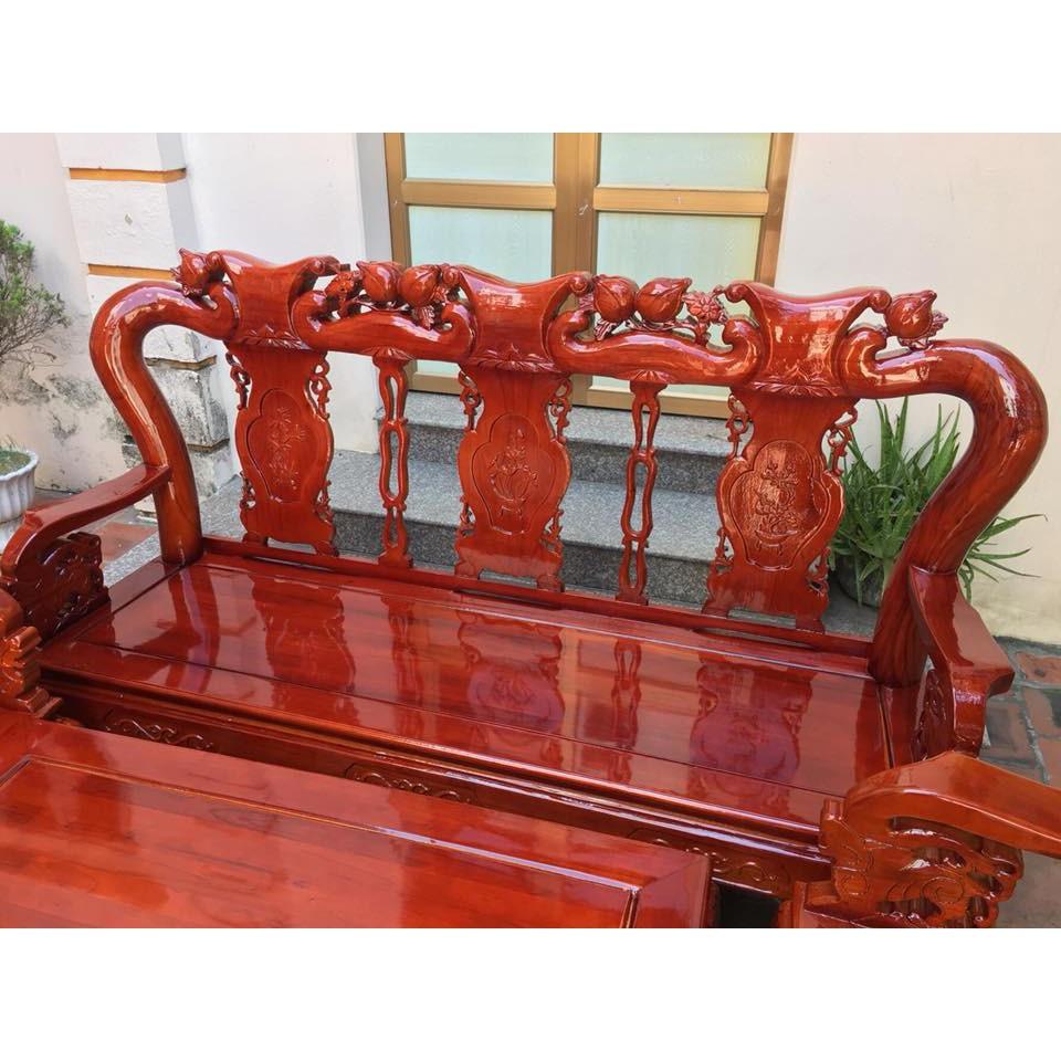 Bàn ghế gỗ phòng khách minh quốc đào gỗ xoan