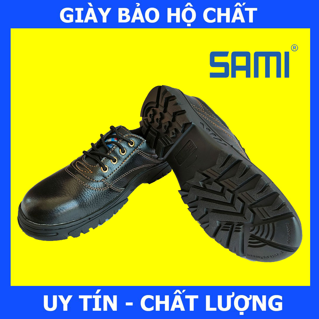 Giày Bảo Hộ Sami 15TC, Chống Thấm Nước, Đế Chống Đinh, Chống Trơn Trượt, Chống Va Đập