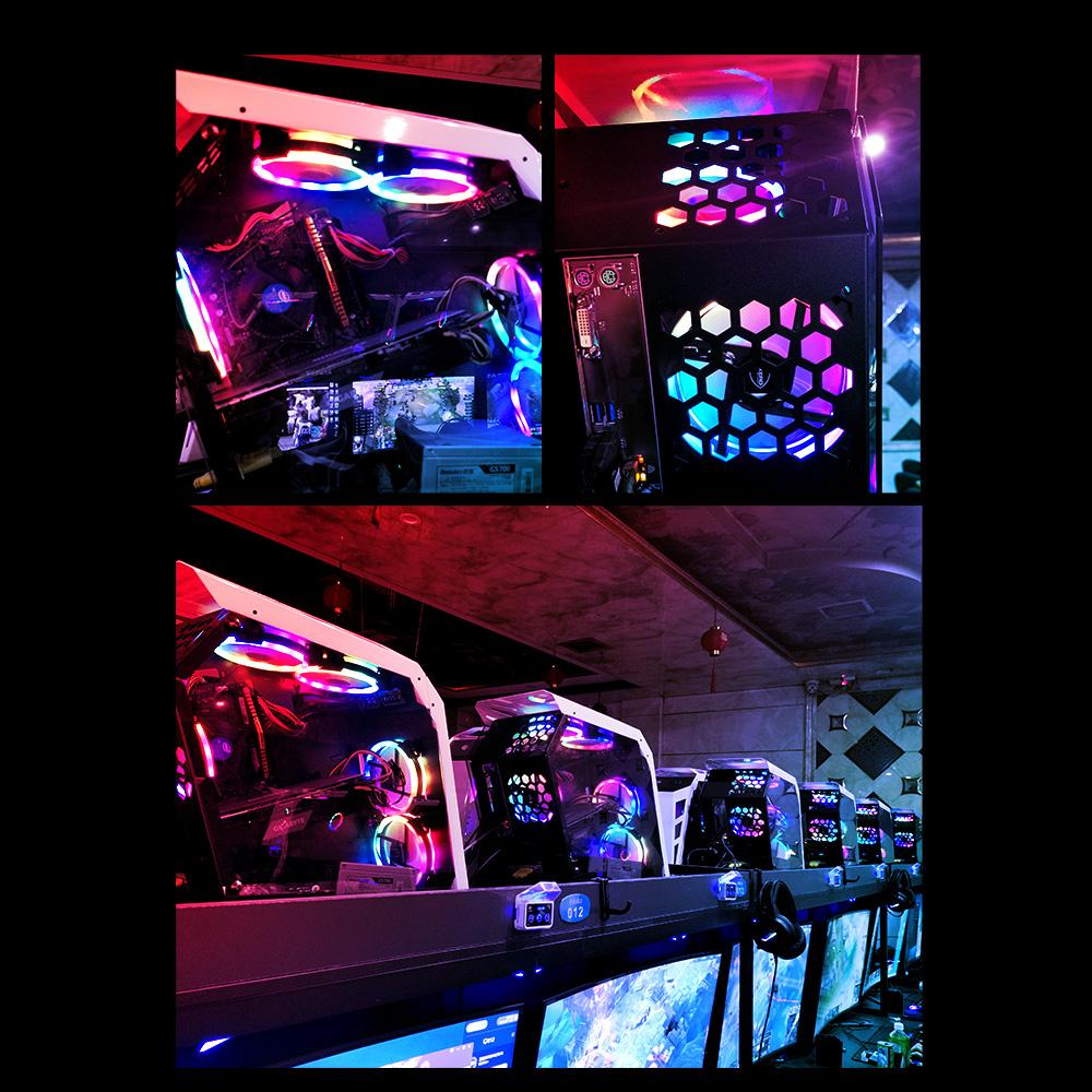 Bo mạch chủ SYNC 120mm RGB Case Fan Chassis Cooler tốc độ có thể điều chỉnh / điều khiển từ xa