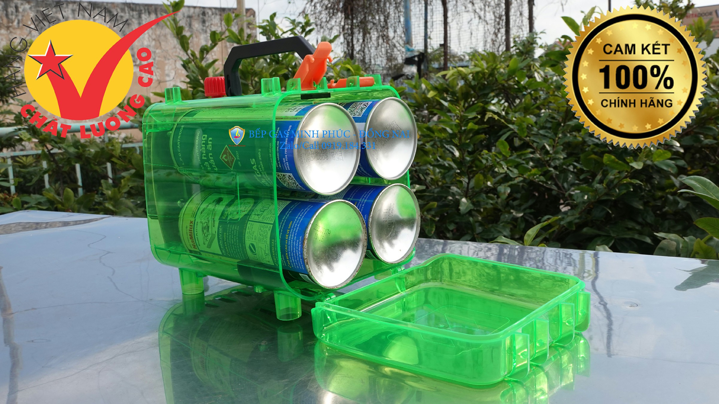 Hộp lon gas mini 4X - Giải pháp thay thế bình gas lớn 12Kg - HÀNG CHÍNH HÃNG