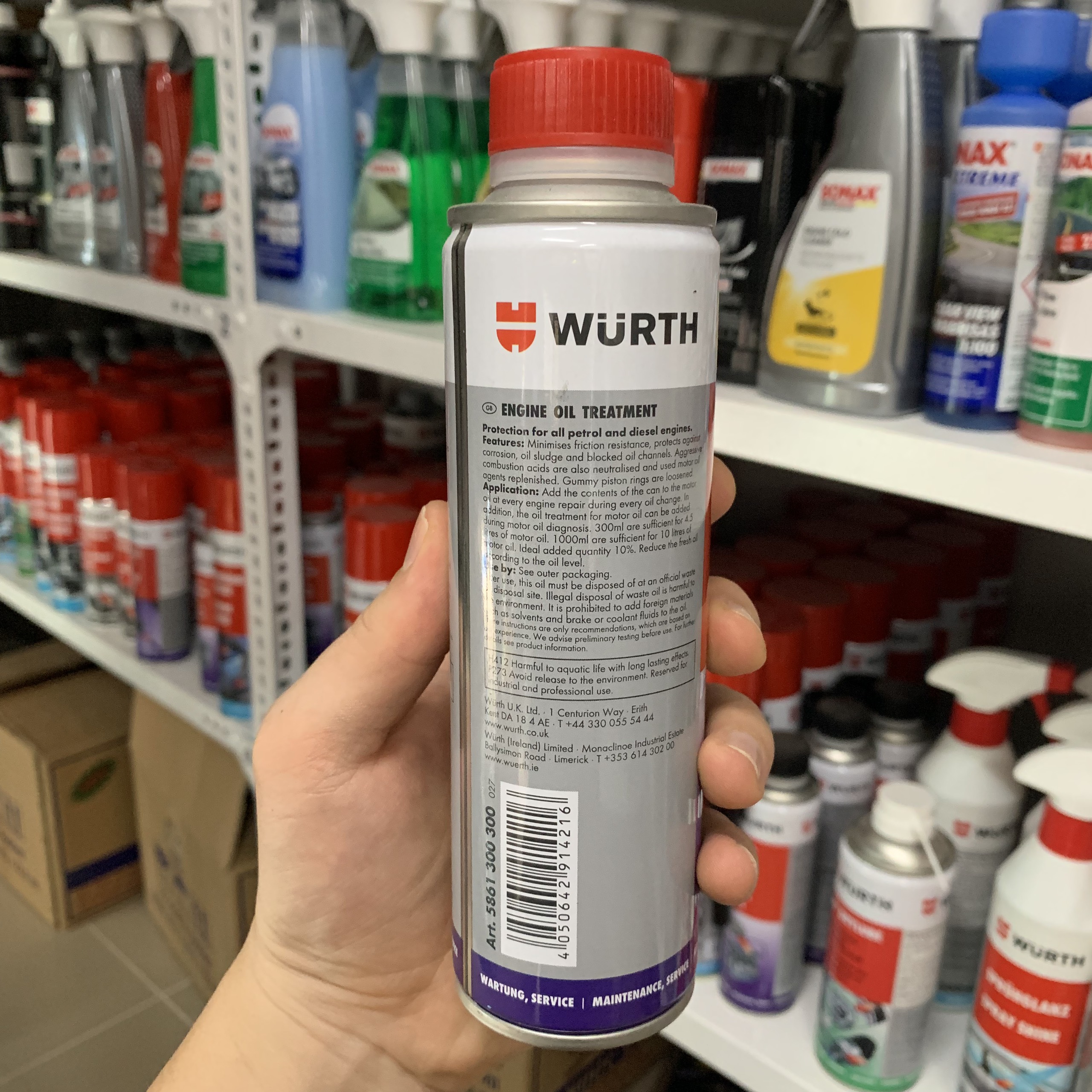 Phụ gia dầu nhớt Wurth Engine Oil Treatment 300ml 5861300300