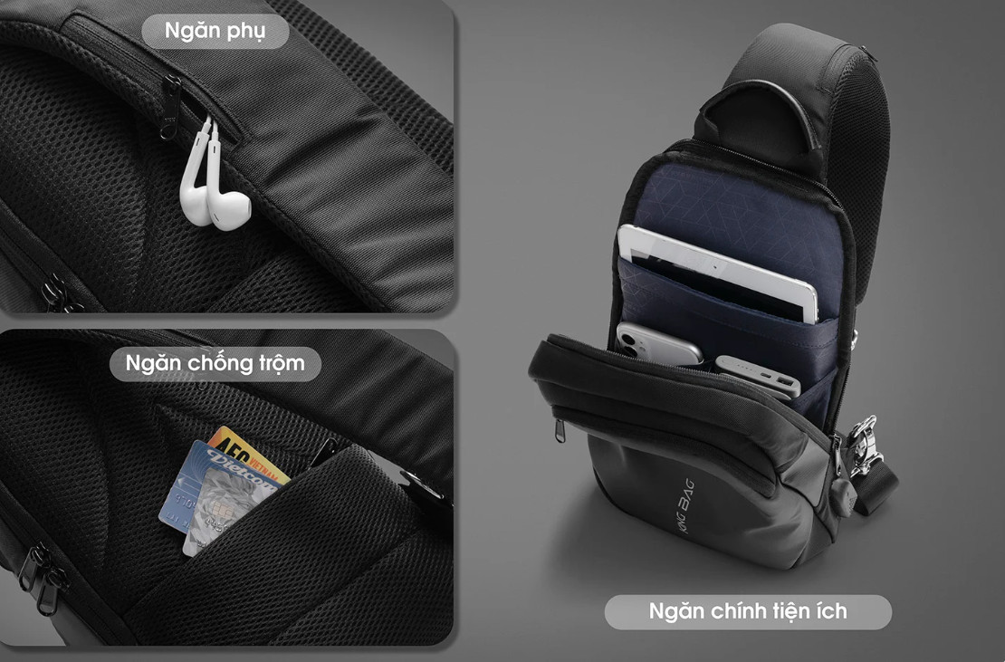 Túi Đeo Chéo Đa Tiện Ích KINGBAG JULIUS I Fix iPad 9.7-11 inch