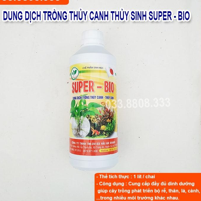 Bio-life chai 1 Lít - Dung dịch thủy canh chuyên trồng cây thủy canh