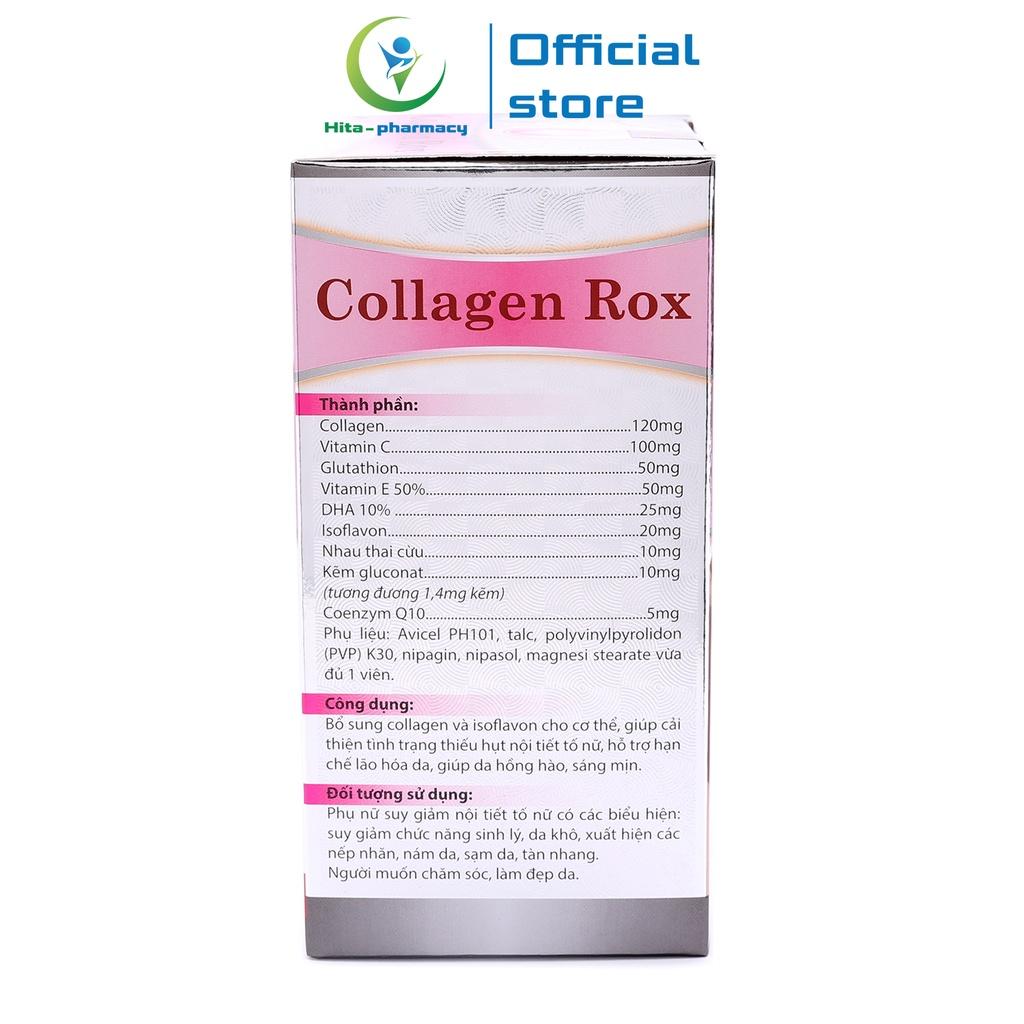 Viên uống đẹp da Collagen Rox HDPHARMA Vitamin E C giảm nám sạm da 60 viên