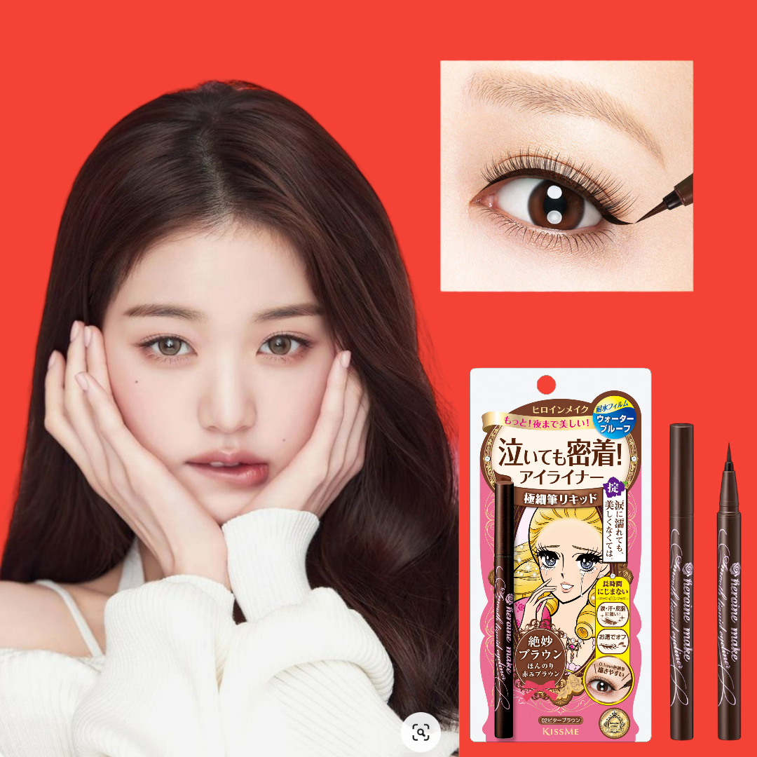 Bút Kẻ Mắt Nước Siêu Chống Trôi Kissme Heroine Make Smooth Liquid Eyeliner Super Keep Nét Siêu Sắc Mãnh 0.1g (Màu Nâu)