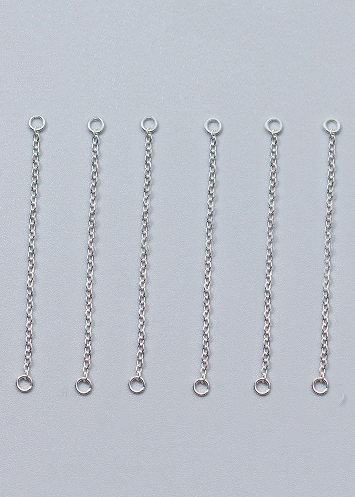 Combo 6 cái charm bạc dây xích trang trí 1 - Ngọc Quý Gemstones