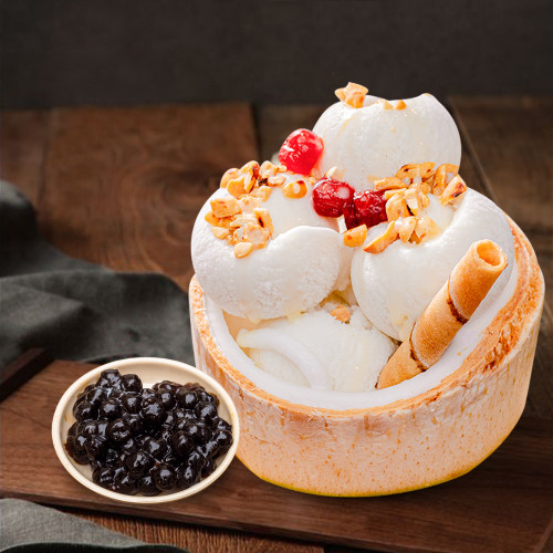 Bột Làm Kem Dừa Coconut Ice Cream Powder Túi 1000g - Thương Hiệu Krub.O - Nguồn Nông Sản Thuần Việt