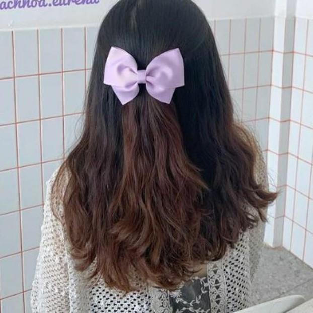 Kẹp tóc nơ gân - cột tóc nơ gân Hàn Quốc dễ thương