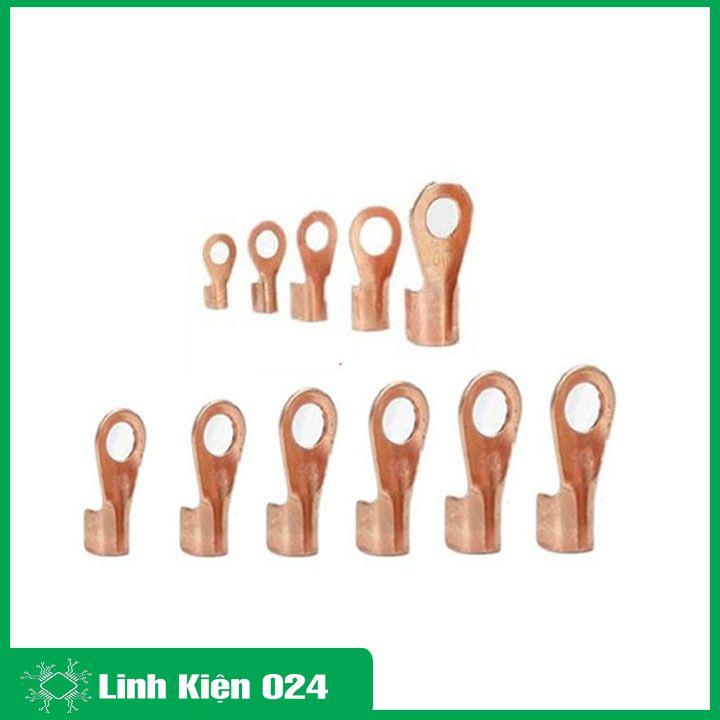 Cos dây điện đồng đỏ OT 5A-100A, cốt bấm nối dây điện, bắt bình ắc quy xe đạp điện, xe máy, loa âm thanh