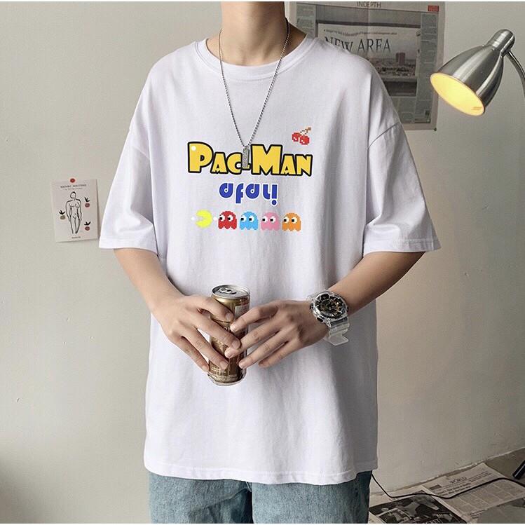 Áo thun unisex tay lỡ form rộng - phông pac-man