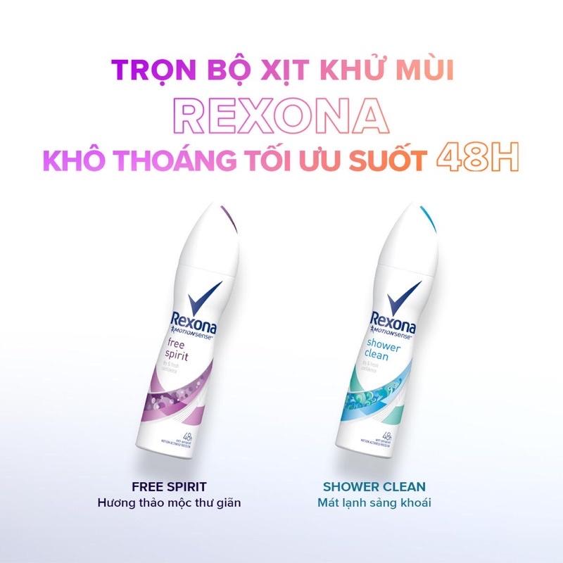 Xịt khử mùi Rexona khô thoáng mát lạnh sảng khoái dành cho nữ - Chai 150ml