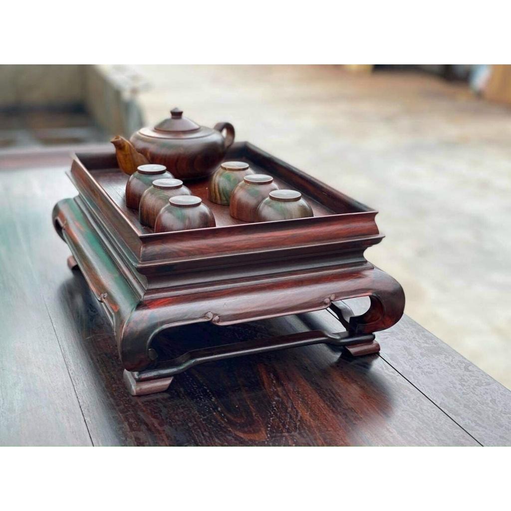Khay trà gỗ trắc kích thước dài 30rộng 20 cao 12cm