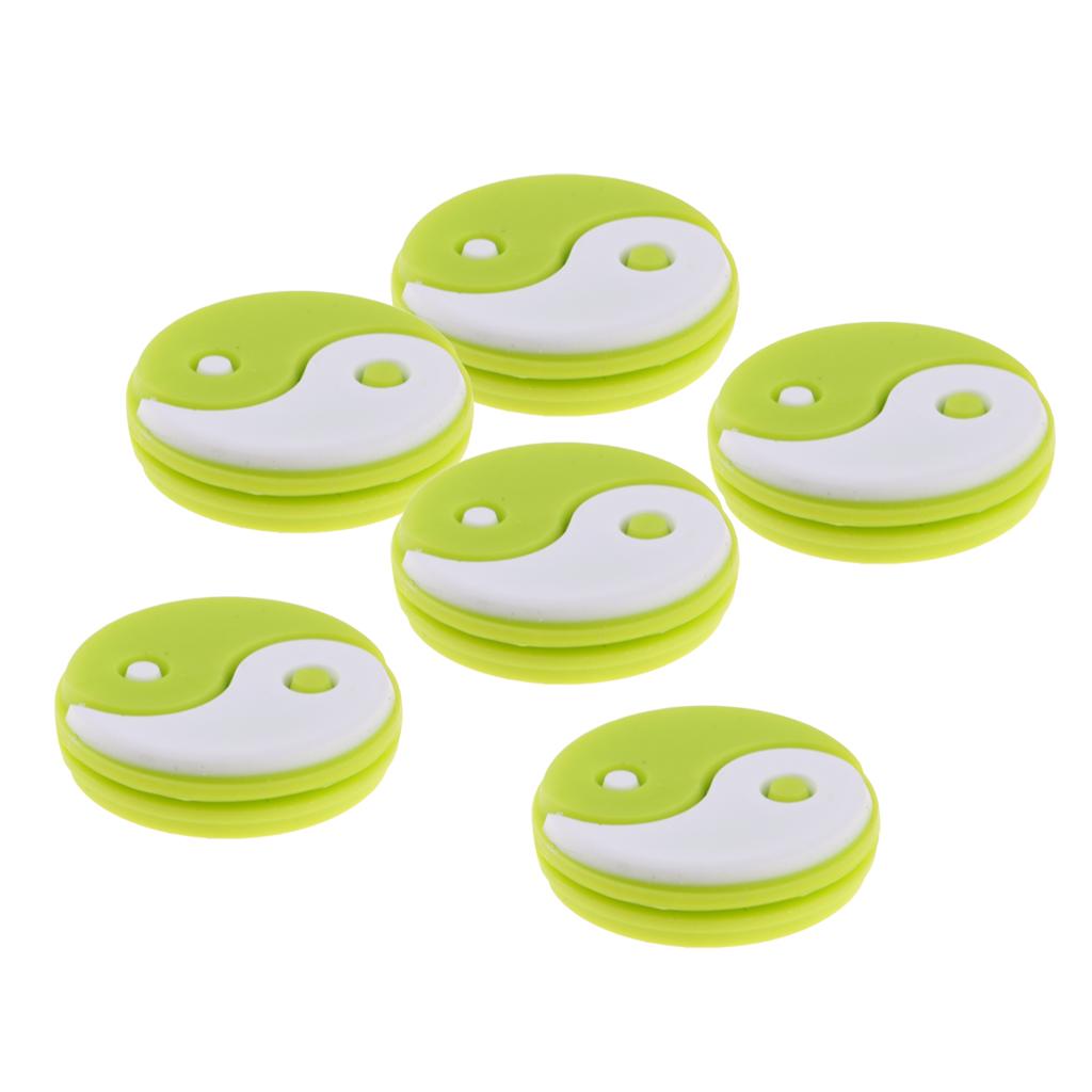 Premium Tennis Vibration Dampener 6 Pack Tennis Racket Shock Absorber Gift for Tennis Players